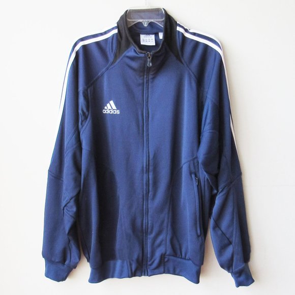 adidas Other - Adidas Navy 3-Stripes Athletic Sports Track Jacket